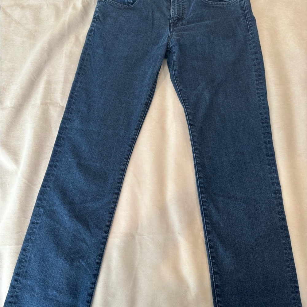 7 For All Mankind Dark Blue Straight Leg Jeans